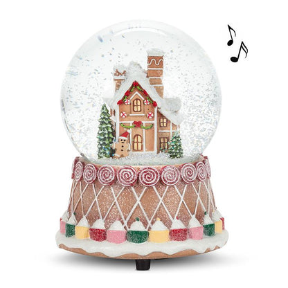 Gingerbread Musical Snow Globe