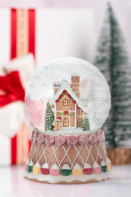 Gingerbread Musical Snow Globe