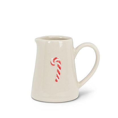 Candy Cane Stoneware Mini Jug