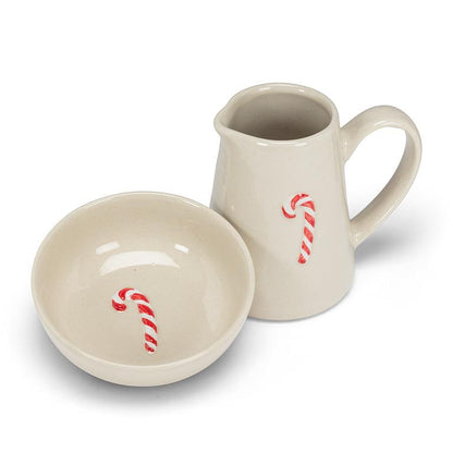 Candy Cane Stoneware Mini Jug
