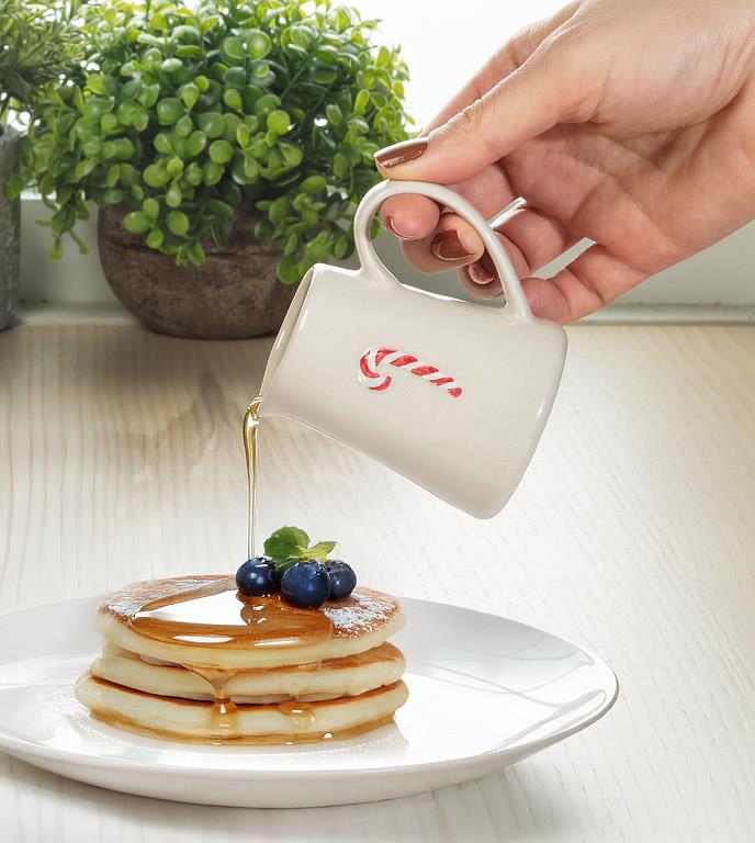 Candy Cane Stoneware Mini Jug