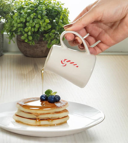 Candy Cane Stoneware Mini Jug