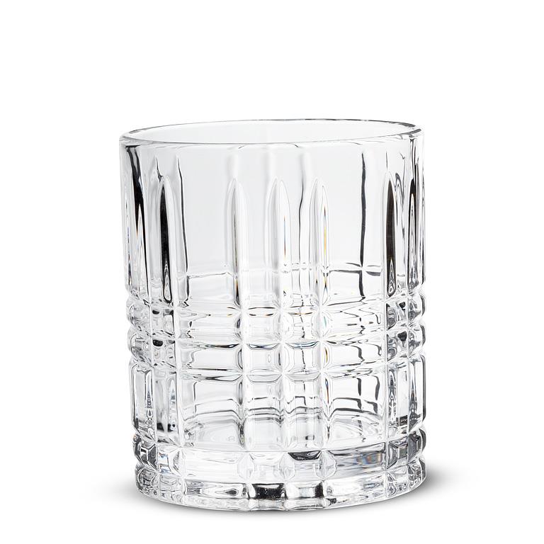 Grid Cut Spinning Tumbler Glass