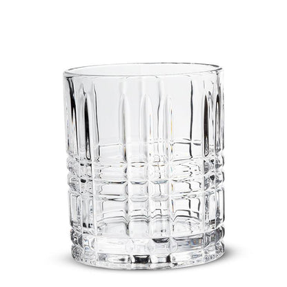 Grid Cut Spinning Tumbler Glass
