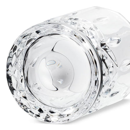 Grid Cut Spinning Tumbler Glass