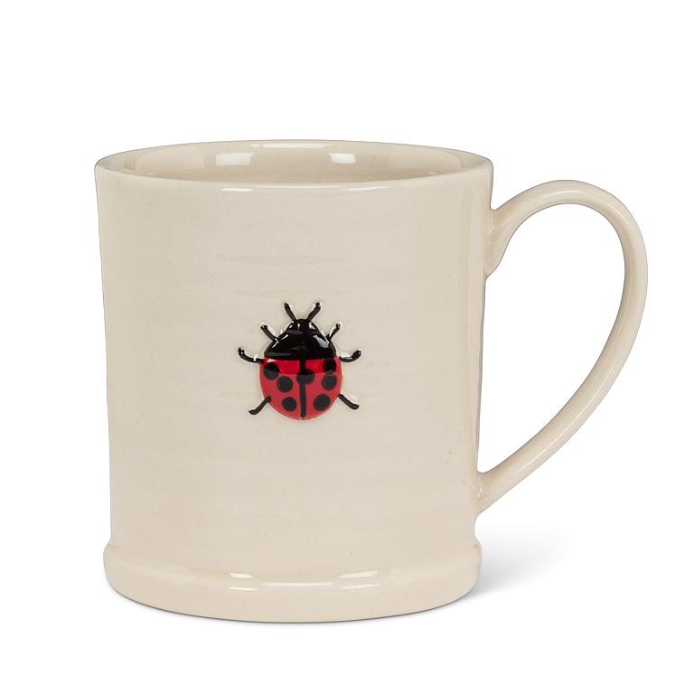 Ladybug On Rimmed Mug