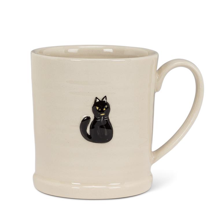 Cat On Rimmed Mug