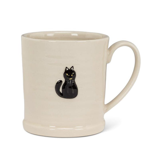 Cat On Rimmed Mug