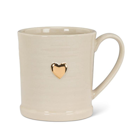 Heart On Rimmed Mug