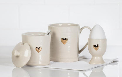 Heart On Rimmed Mug