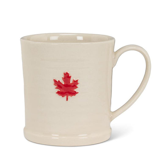 Maple Leaf On Rimmed Mug