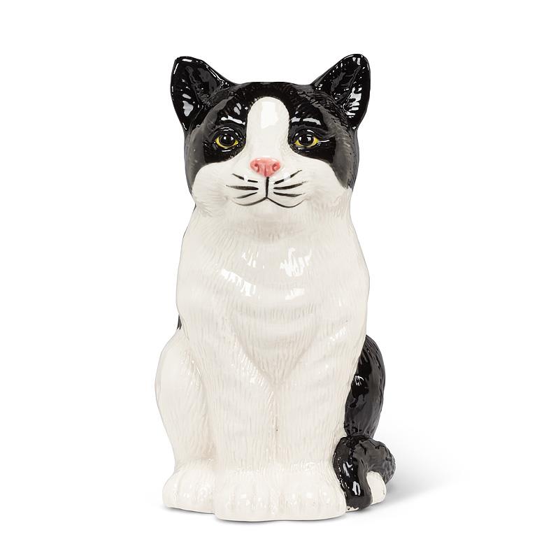 Sitting Black Cat Vase