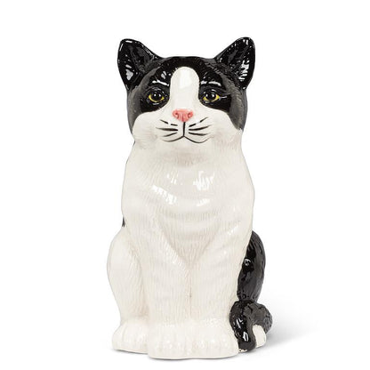 Sitting Black Cat Vase