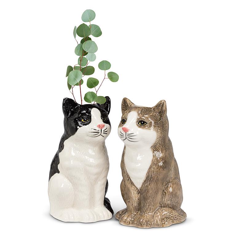 Sitting Black Cat Vase