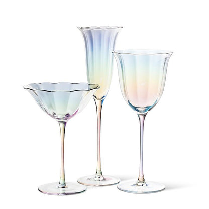 Iris Tulip Slender Flute Glass