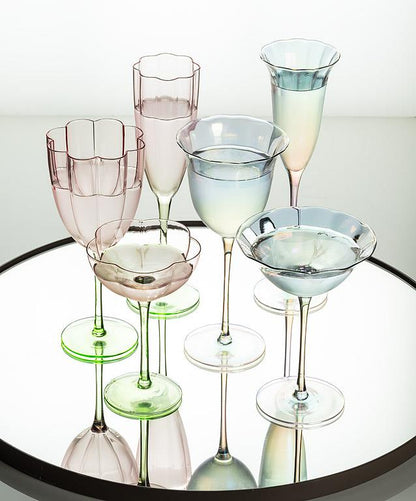 Iris Tulip Slender Flute Glass