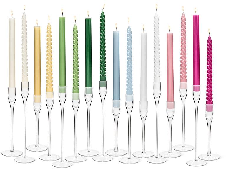 Tight Spiral Taper Candle | Hunter Green