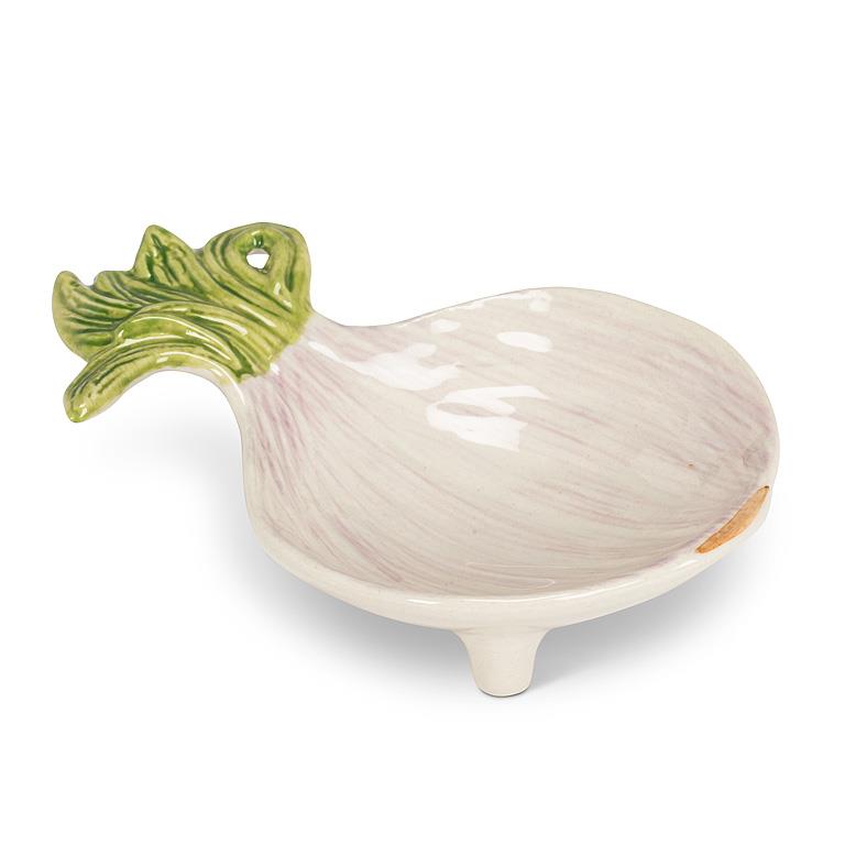 Small Onion Dish White + Purple