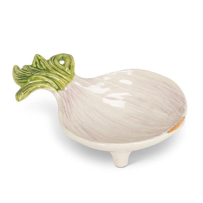 Small Onion Dish White + Purple