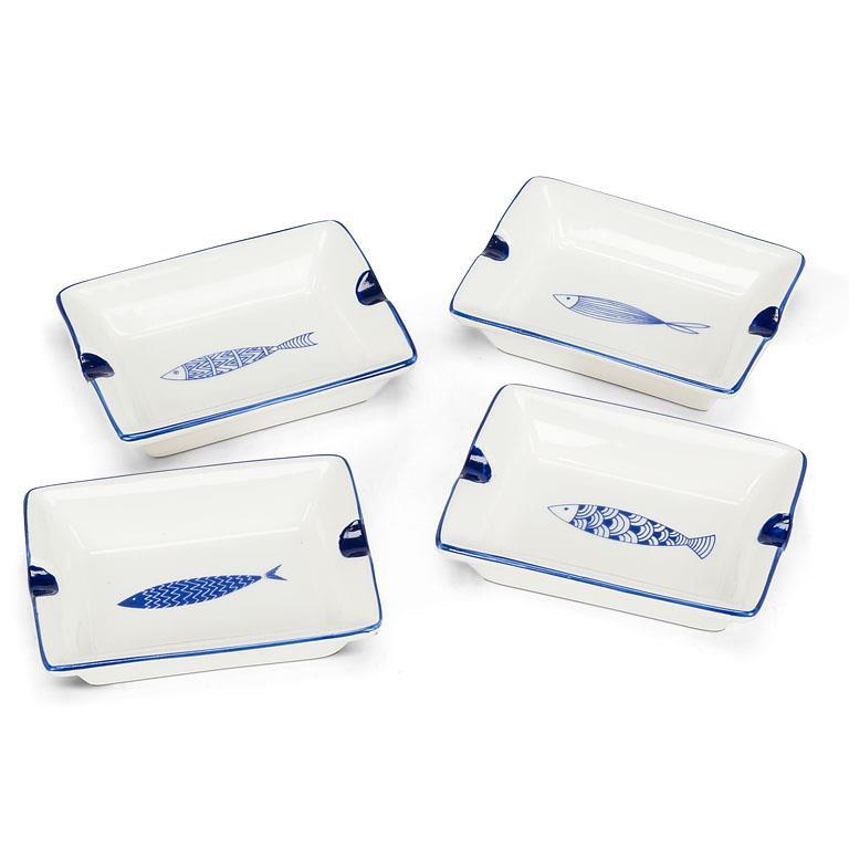 Blue Fish Small Rectangle Dish