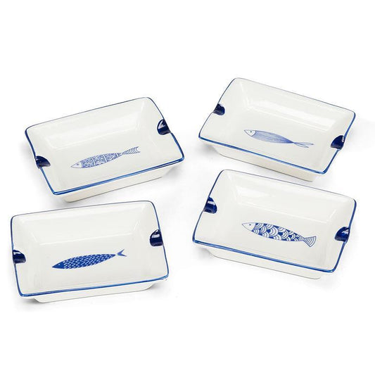 Blue Fish Small Rectangle Dish