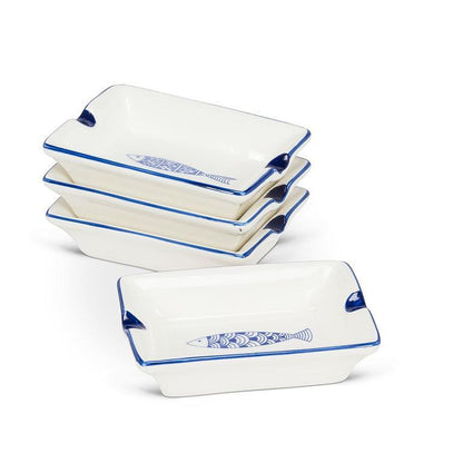 Blue Fish Small Rectangle Dish