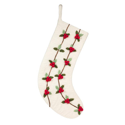 Holly & Berries Christmas Stocking