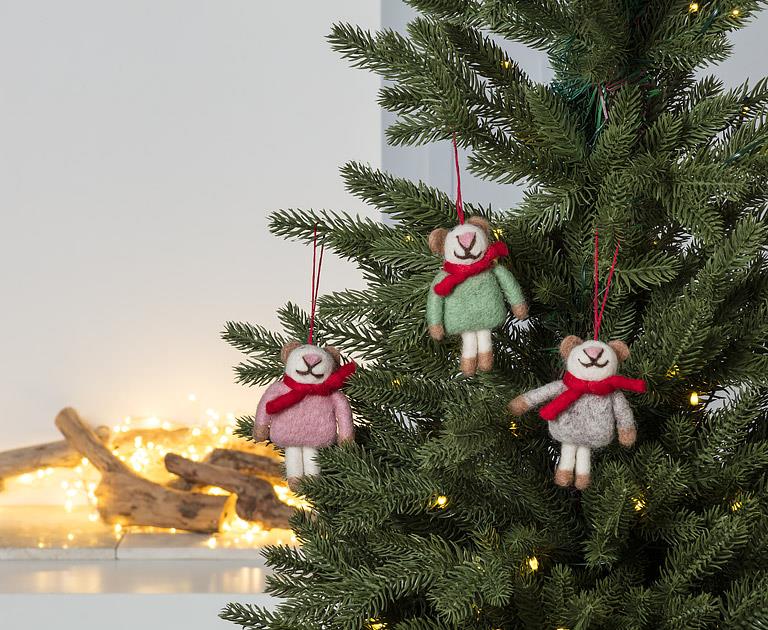 Mouse In Sweater Ornament