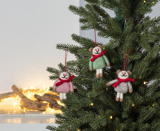 Mouse In Sweater Ornament