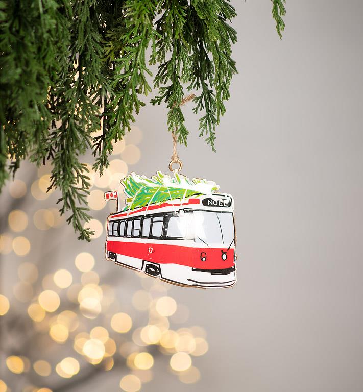 Christmas Streetcar Ornament