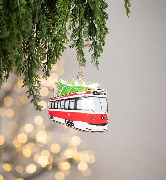 Christmas Streetcar Ornament