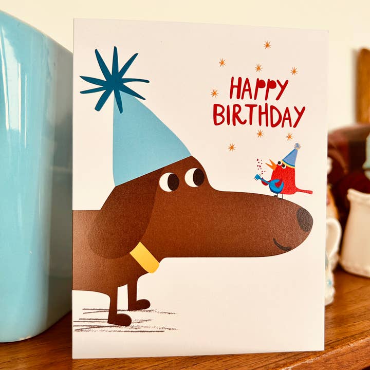 Happy Birthday Dachshund Card