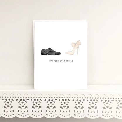 Happily Ever After Mr + Mrs Greeting Card