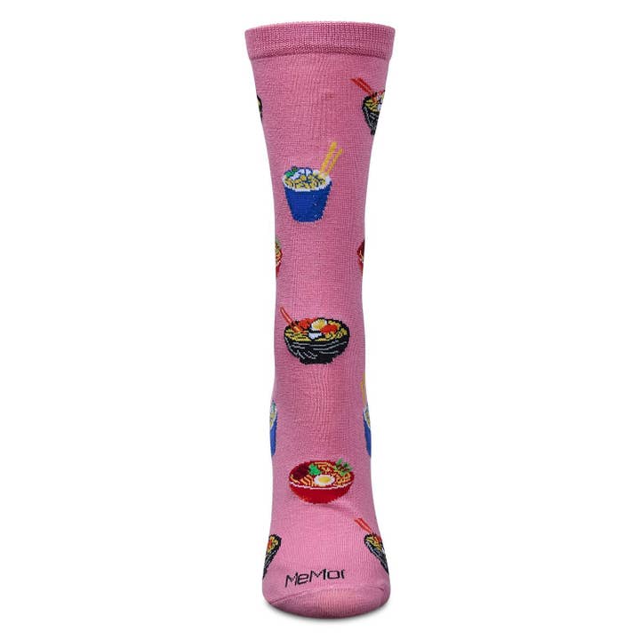 Women's Bamboo Crew Socks Mauve Glow Ramen