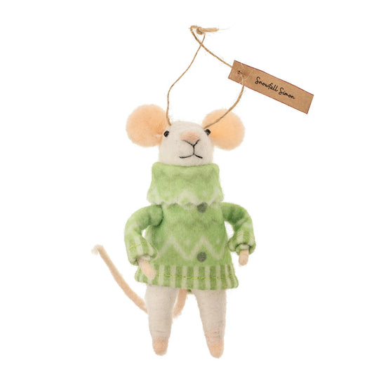 F63 - Snowfall Simon Mouse Ornament