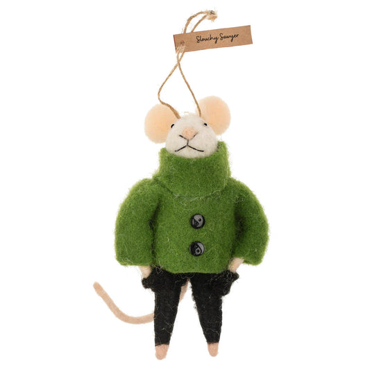 F129 - Slouchy Sawyer Mouse Ornament