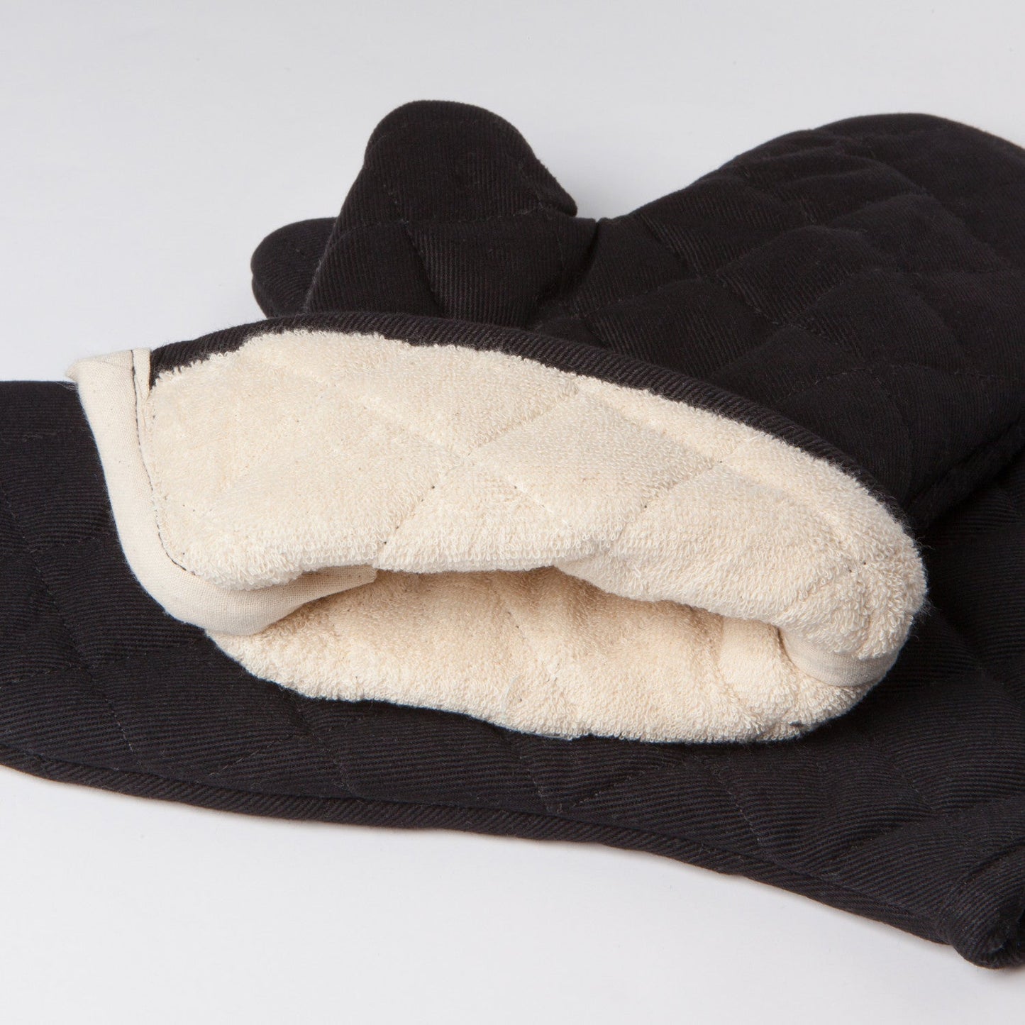Superior Black Oven Mitt Set of 2