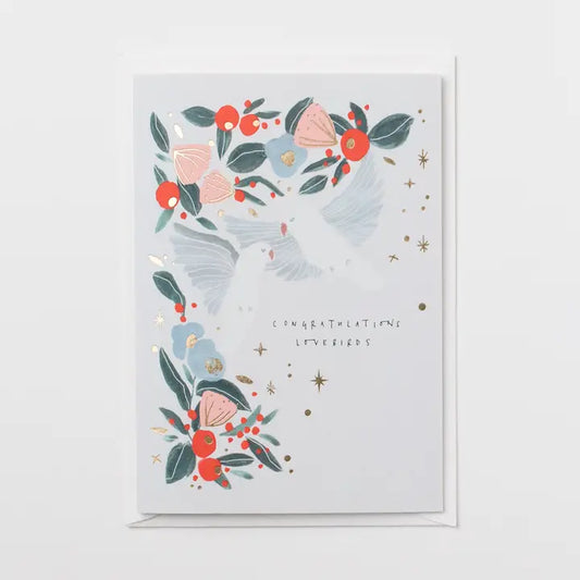 Congratulations Lovebirds Greeting Card