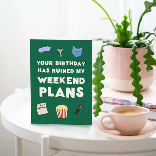 Weekend Plans Birthday Card | Funny Adult Birthday Cards
