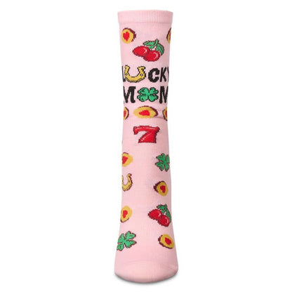 Greeting Card Socks Confetti Pink Lucky Mom