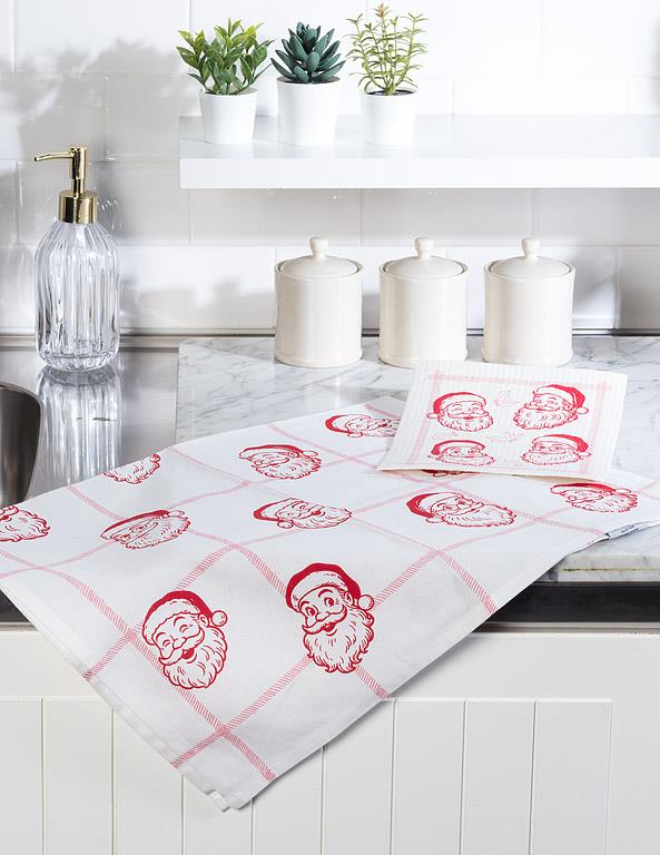 Vintage Santa Kitchen Towel
