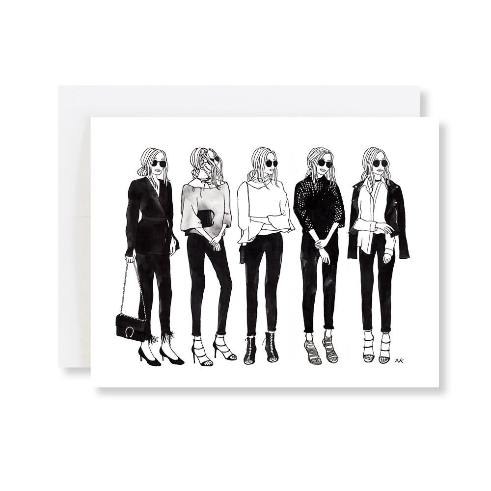 5 Minimalist Girls Card