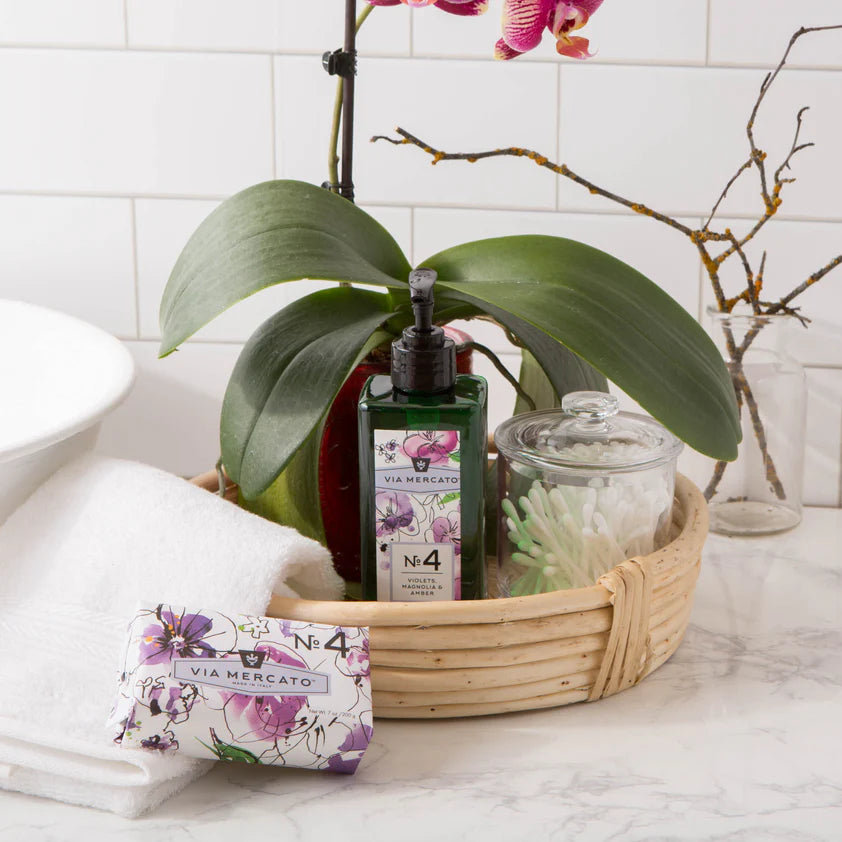 Via Mercato No.4 Soap - Violets Magnolia + Amber