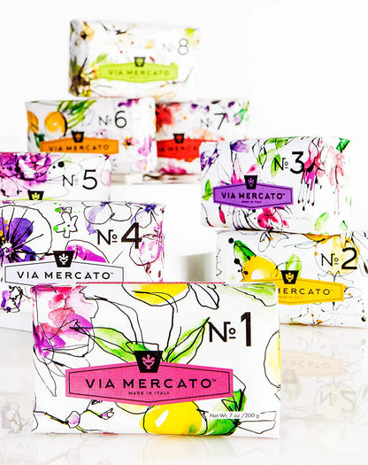 Via Mercato No.7 Soap - Peach Fig Blossom + Rose
