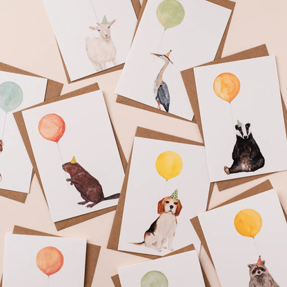 Balloon Animal Ostrich Card