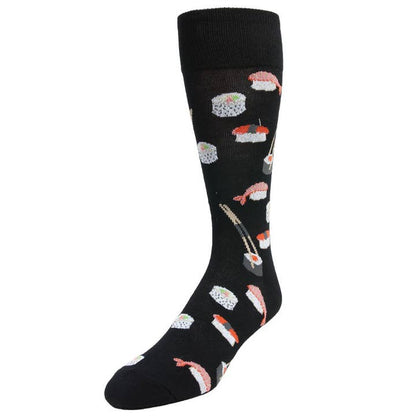 Men's Bamboo Crew Socks Black Sushi