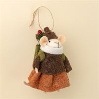 Evergreen Elsie Mouse Holiday Ornament