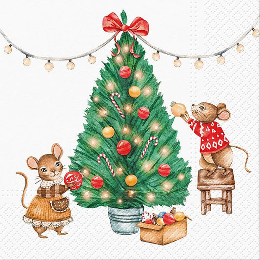 Tiny Christmas Luncheon Napkins