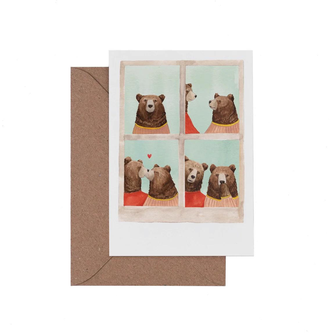 Photo Booth Kiss Card