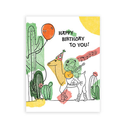 Froggy Llama Birthday Drama Card